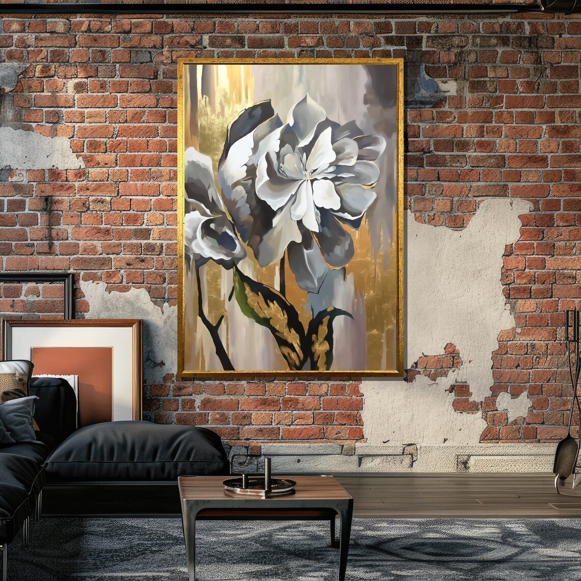 Elegant White Rose, Modern Floral Art Print - Image 6