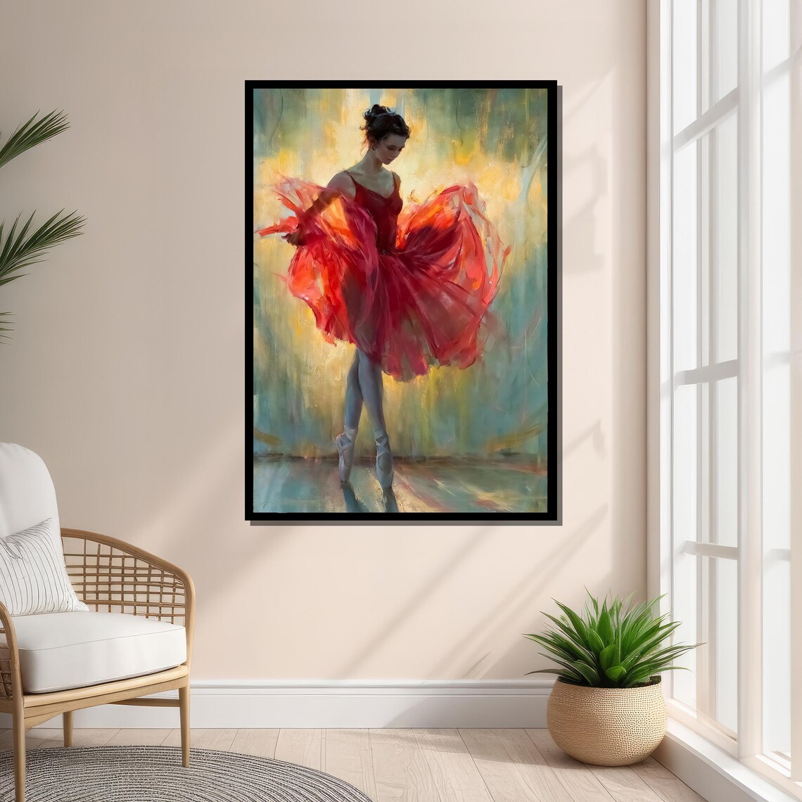 Graceful Ballerina Art Print, Impressionist Style - Image 3