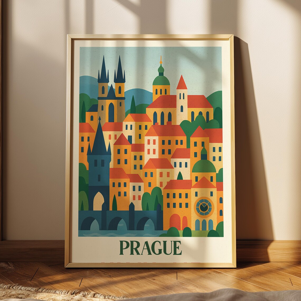 Prague Modern Travel City Poster