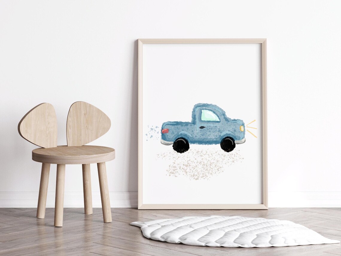 Trucks and Cars Boys Room Art Print - Image 2