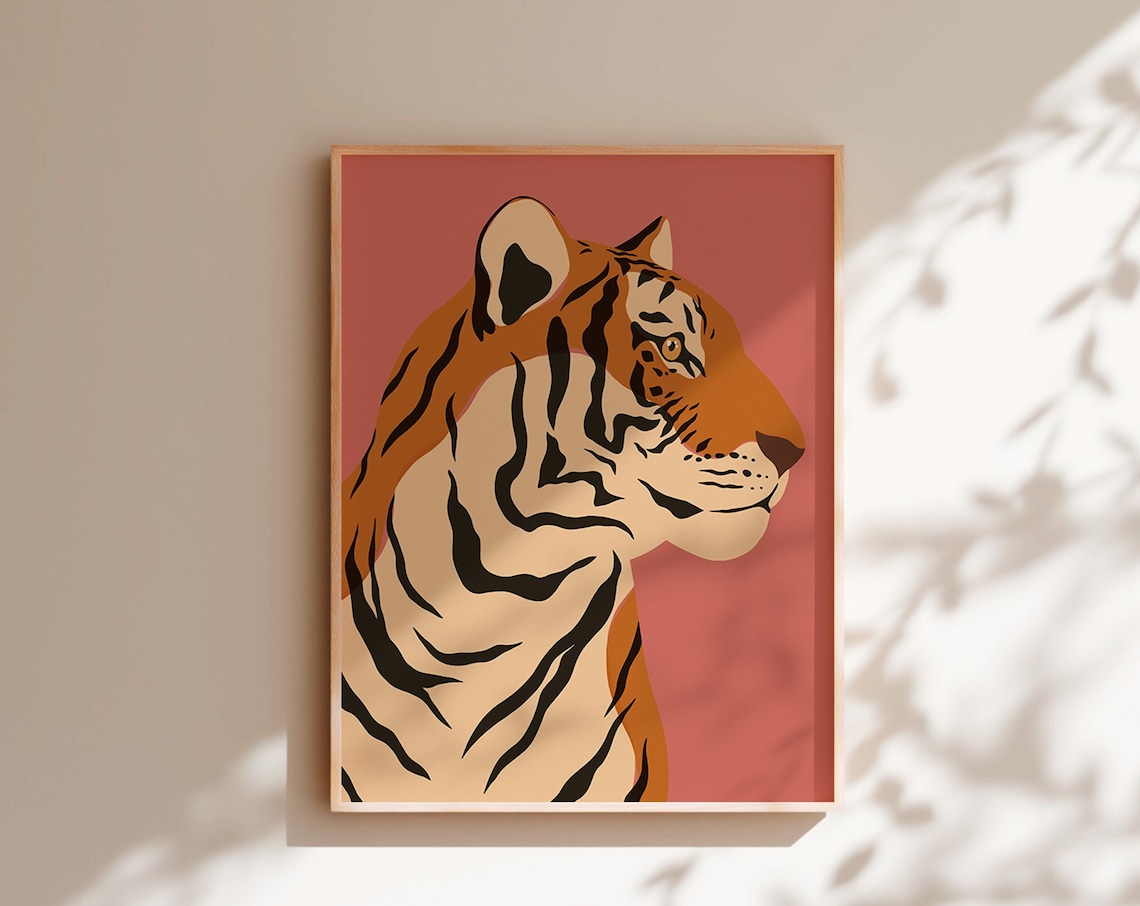 Tiger Jungle Safari Wall Art Print