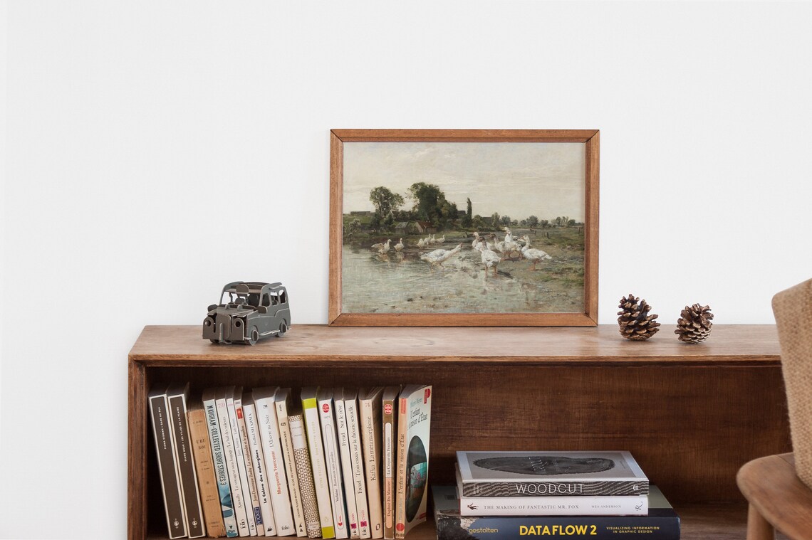 Vintage Geese Art Print, Farmhouse Spring Wall Decor - Image 2