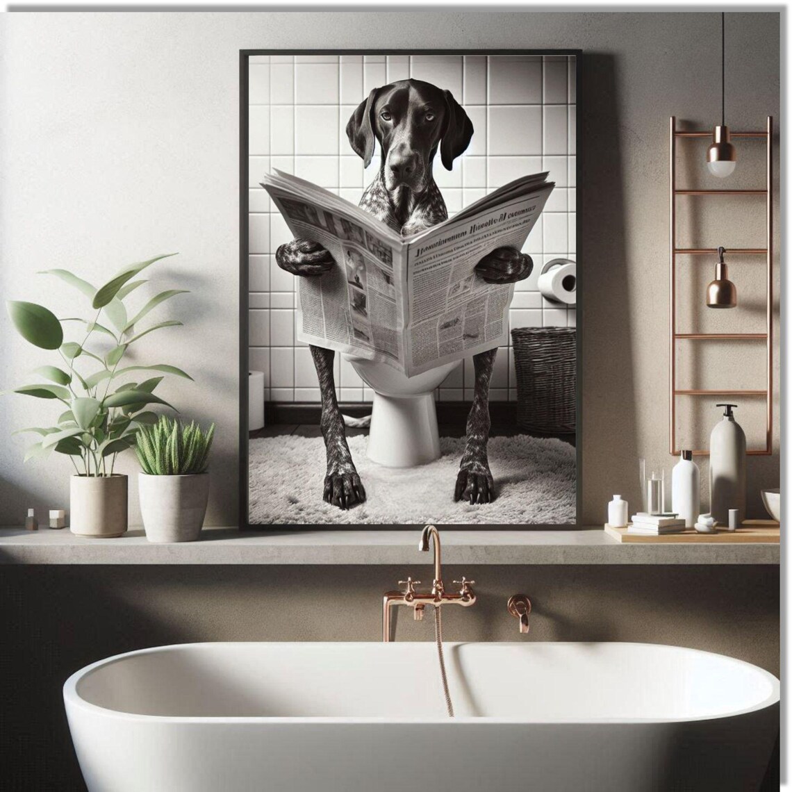 Funny German Shorthaired Pointer Bathroom Decor - Image 2