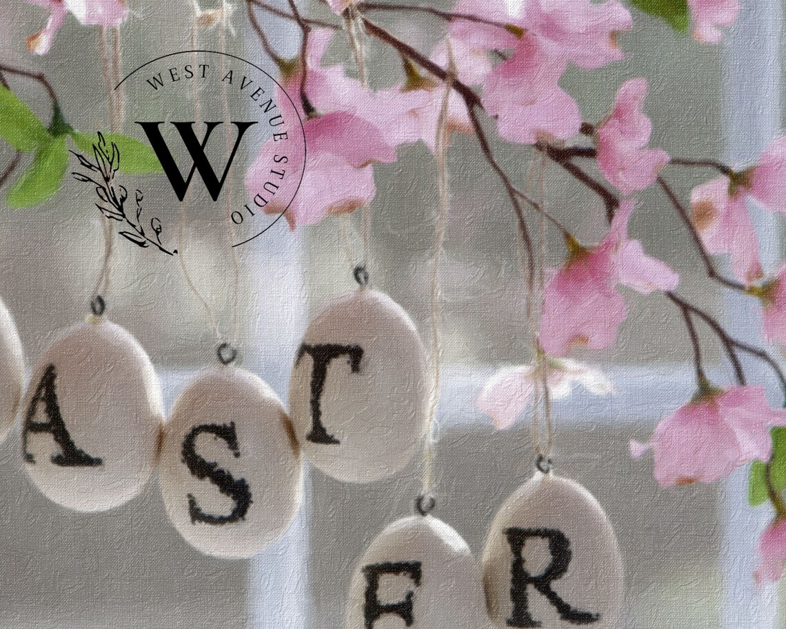 Easter Art, Textured Oil Painting Spring Decor - Image 3
