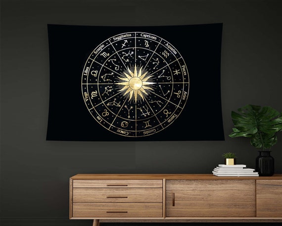 Sun Tapestry Minimalist Tapestry Astrology Tapestry Zodiac Tapestry Horoscope Tapestry Abstract Tapestry Modern Tapestry Bedroom Tapestry