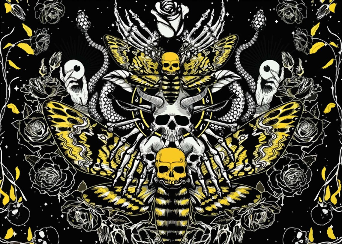 Bee Gothic Wall Art Print, Abstract Aesthetic - Image 2