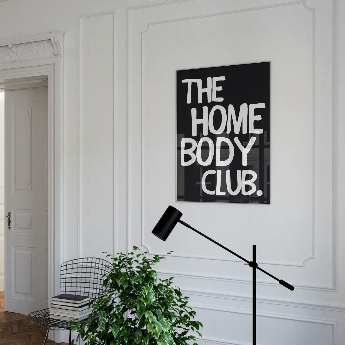 The Homebody Club Quote Poster, Retro Typography - Image 4