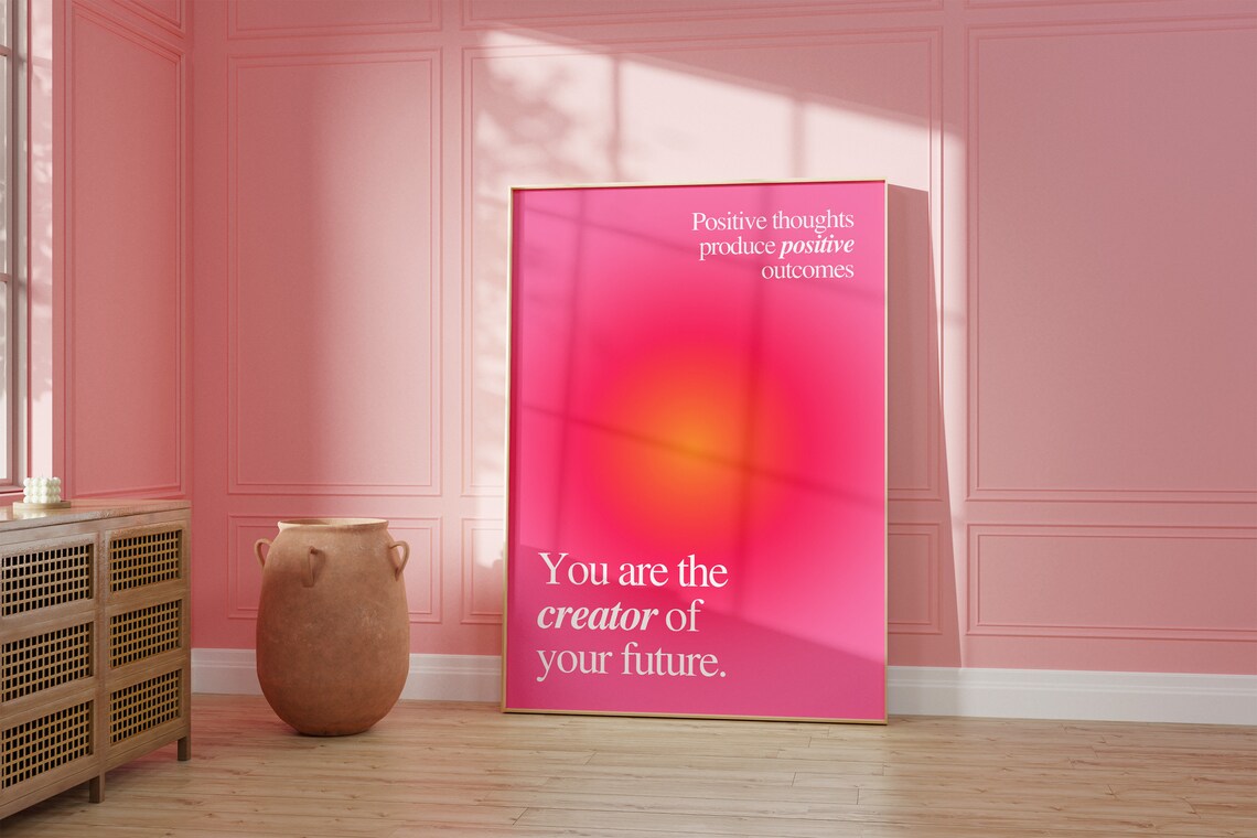 Aura Manifestation Quote Poster, Trendy Positivity - Image 4