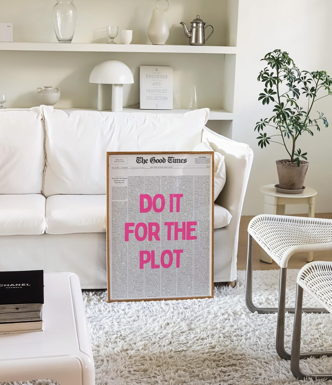 Do It For The Plot Newspaper Print, Funny Quote - Image 2