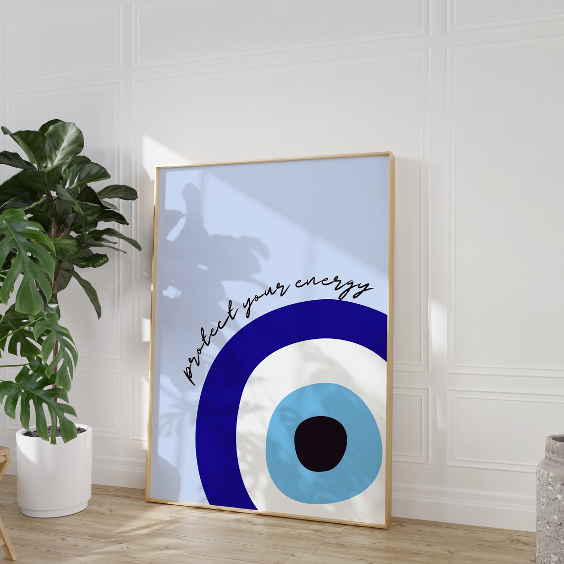 Protect Your Energy Blue Evil Eye Nazar Symbol Lucky Decor Poster - Image 4