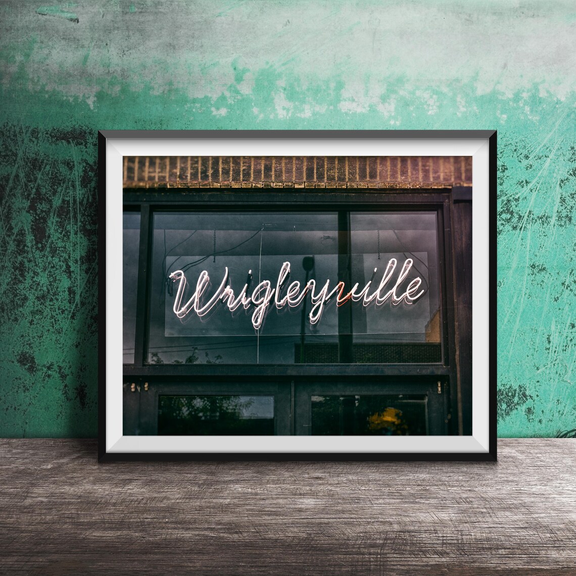 Wrigleyville Chicago Cubs Neon Script Sign Photography Poster
