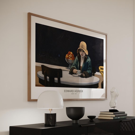 Edward Hopper Automat, Vintage Poster Art Print