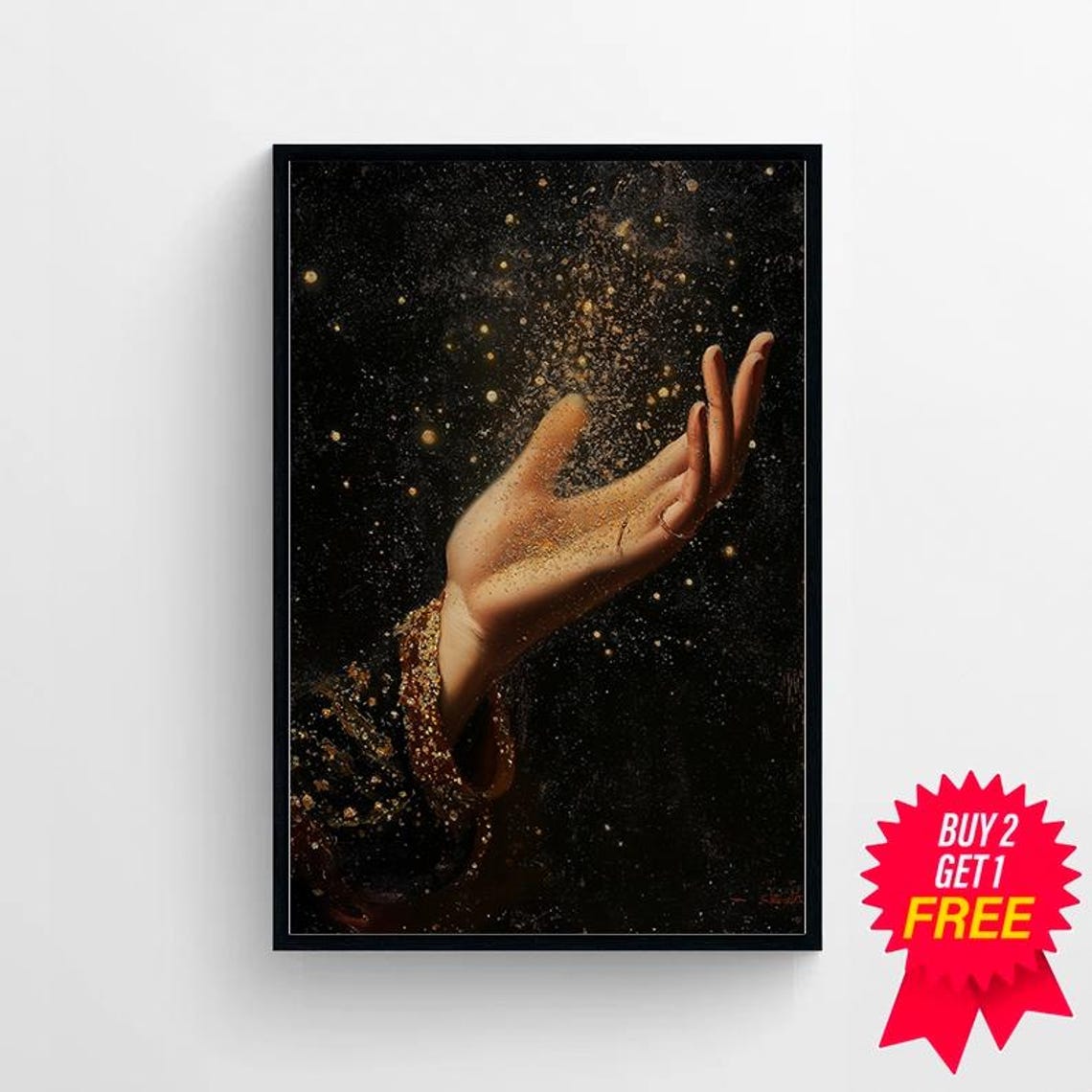 Magical Stardust Vintage Celestial Art Cosmic Stars Witchy Wall Art Spiritism Magical Mystical Print Romantic Dark Academia - Image 4
