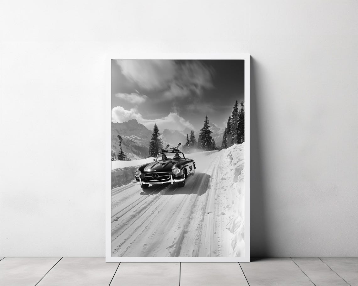 Vintage Ski Photo Print Art Vintage Ski Art Ski Poster Ski Home Decor Ski Lodge Wall Decor - Image 3