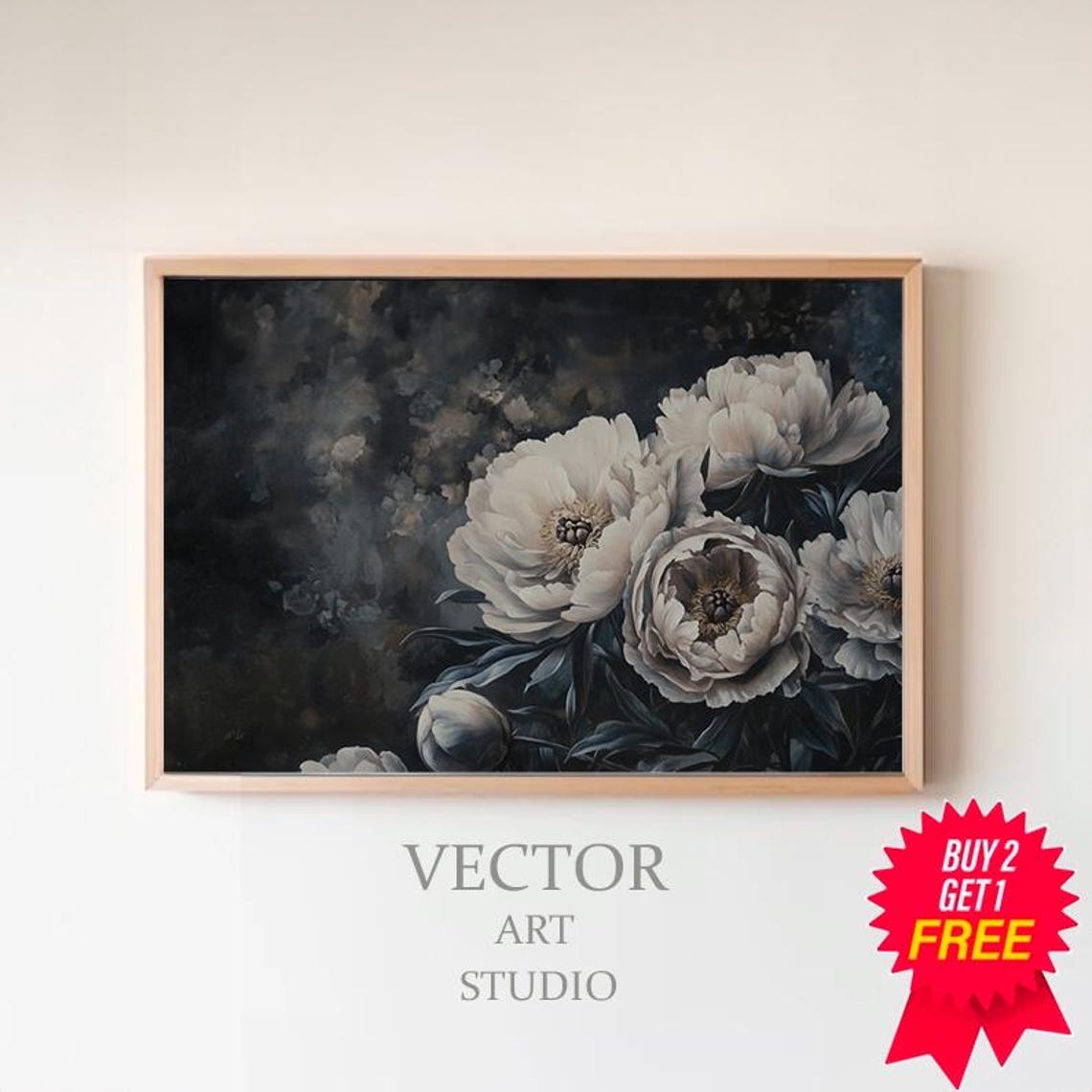 Moody Floral Frame Tv Art Dark Academia Abstract Flowers Vintage Botanical Frame Tv Art Vintage Frame Tv Art Antique Flowers
