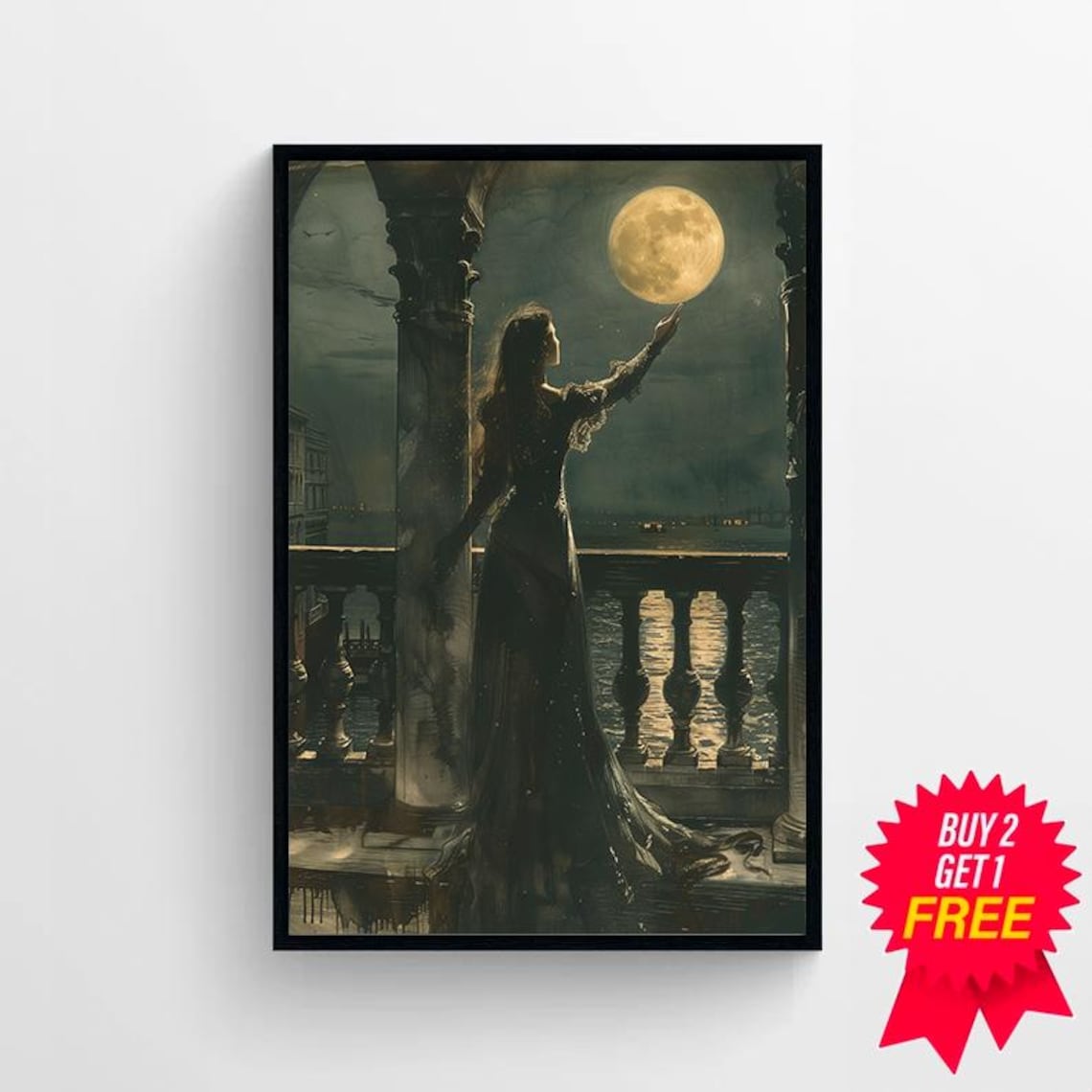 Luna Worship Print Vintage Art Dark Art Occult Poster Gothic Home Decor Witchcraft Wiccan Art Witch Print - Image 4