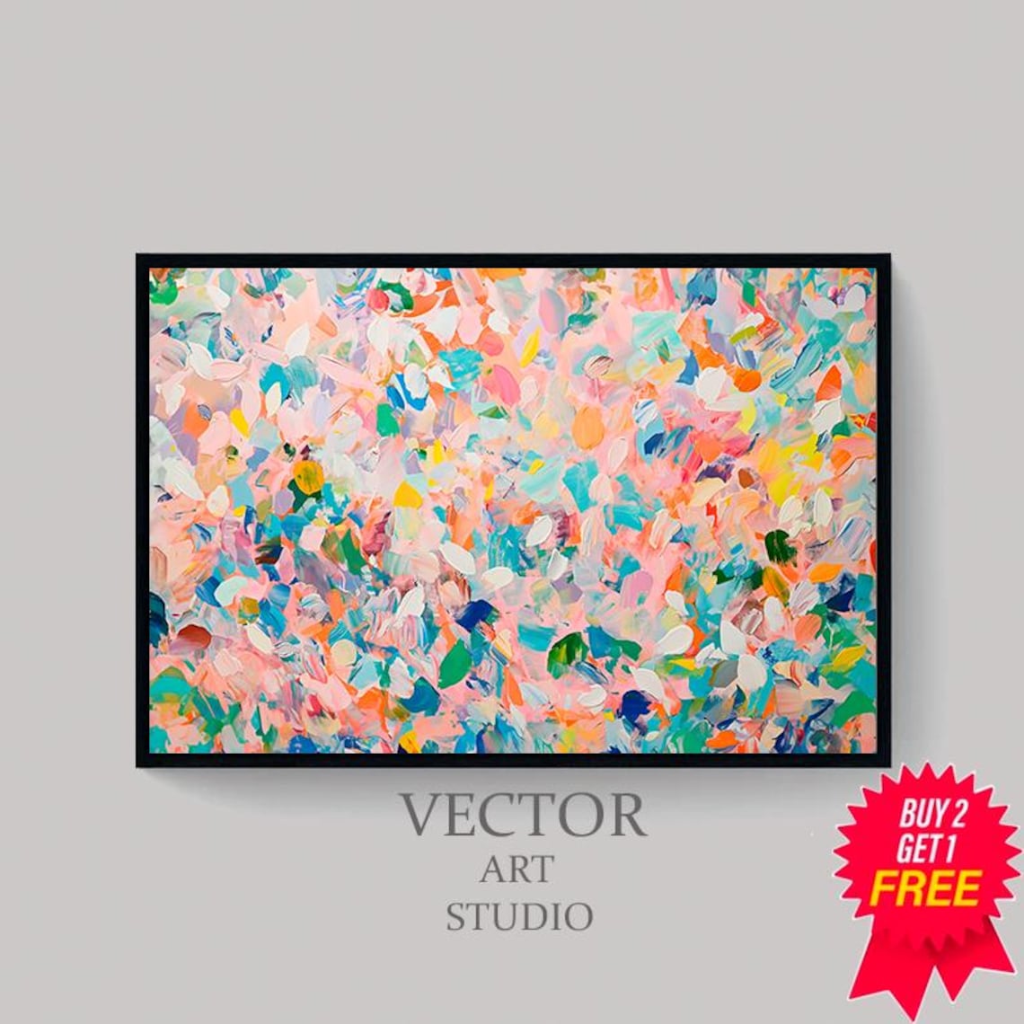 Colorful Bright Abstract Wall Art Print, Modern Contemporary - Image 4