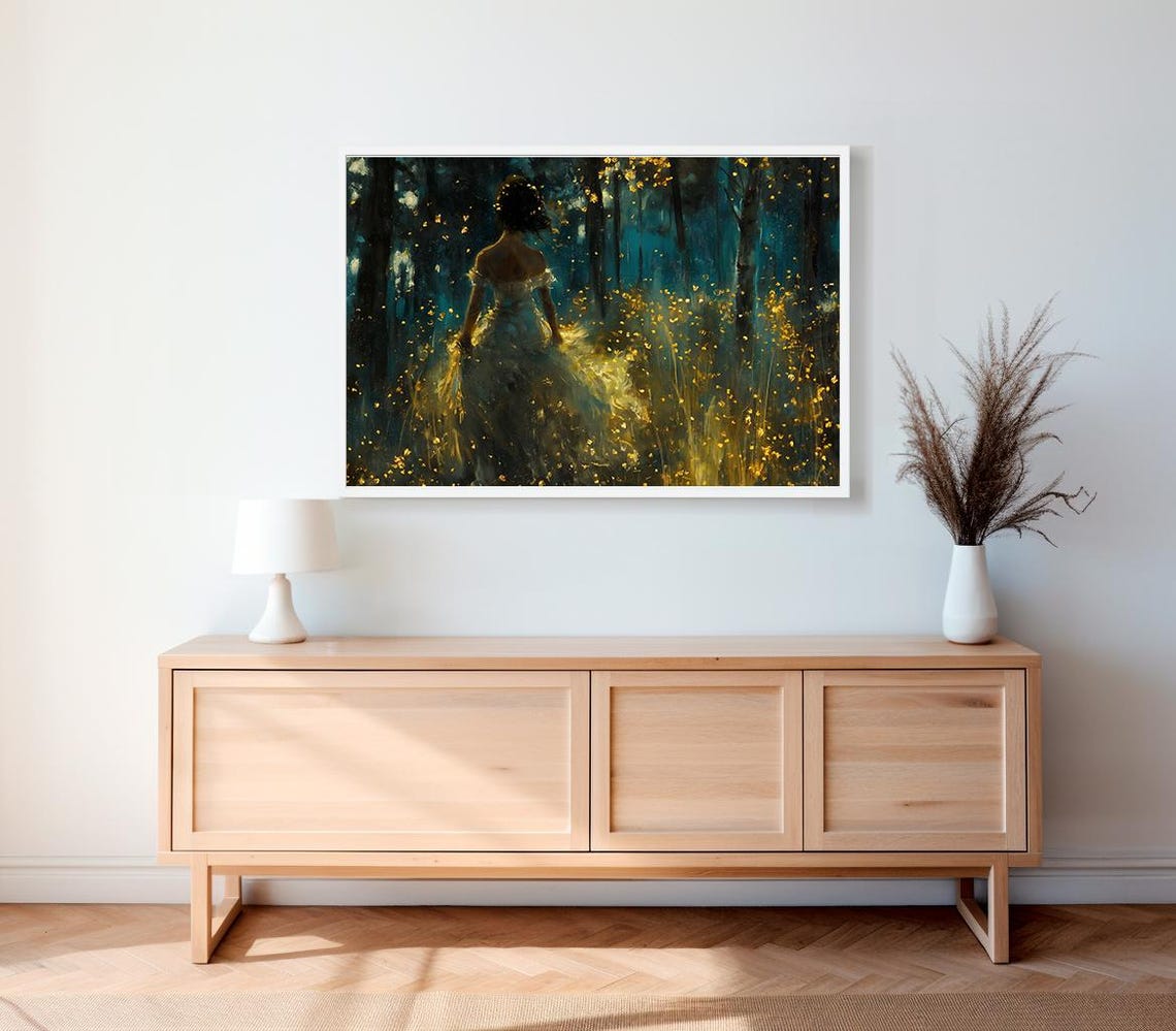 Fairies Witchy Vintage Wall Art Moody Wall Art Dark Cottagecore Sage Green Wall Art Girly Whimsical Wall Art - Image 2