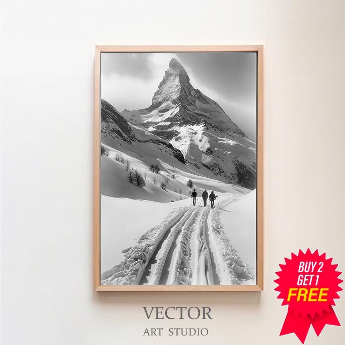Vintage Ski Photo Print Art Vintage Ski Art Ski Home Decor Ski Poster Ski Lodge Wall Decor