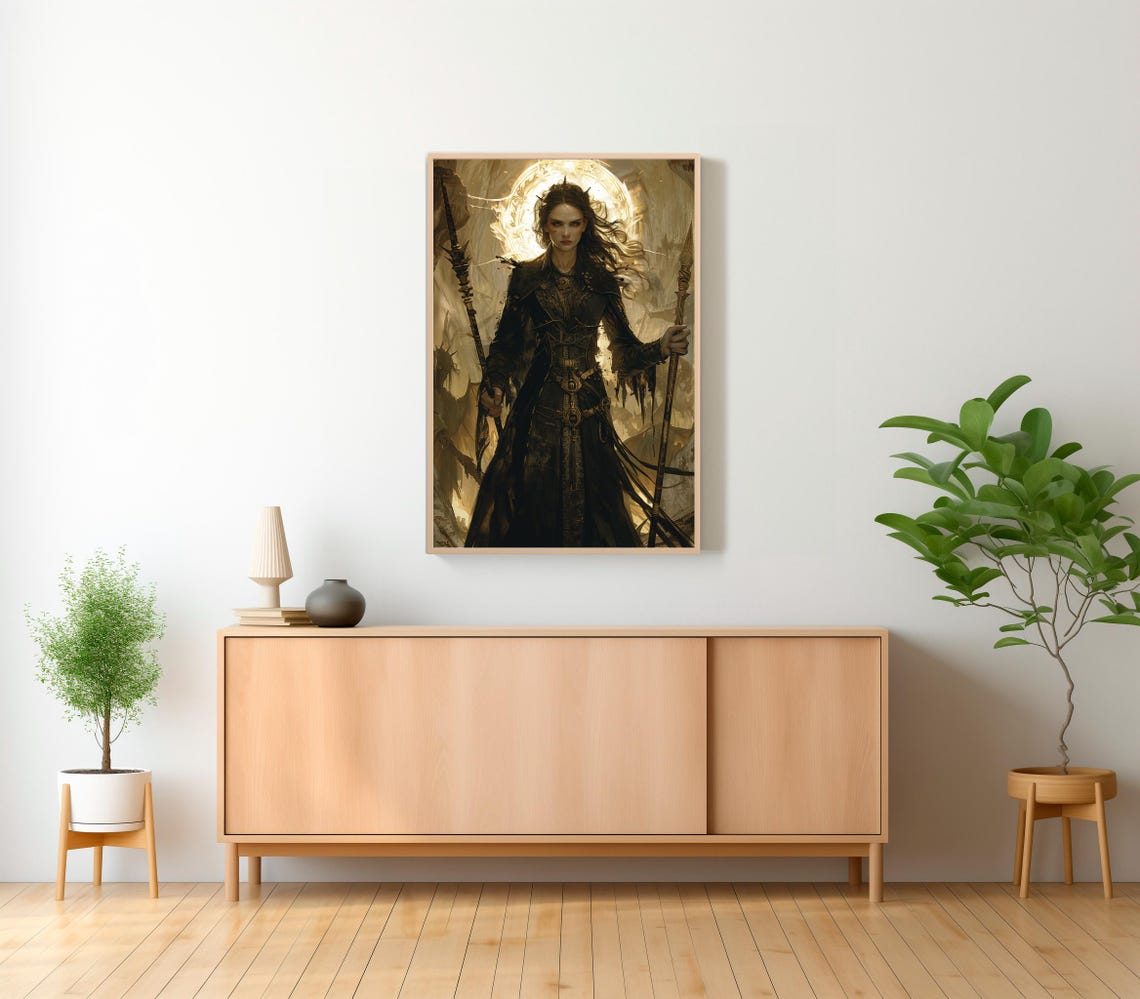 Hecate Greek Goddess of Magic Dark Fantasy Warrior Woman Poster - Image 2
