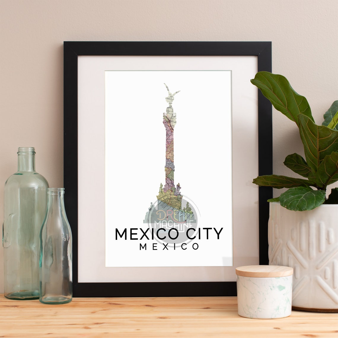 Mexico City Print Mexico City Skyline Mexico City Art Mexico City Poster Mexico City Watercolor Mexico City Art Print Mexico City Map