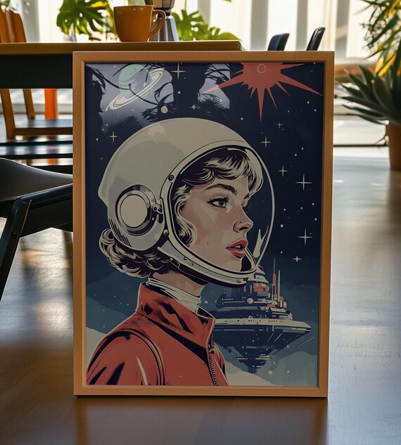 Retro Astronaut Space, Midcentury Home Decor