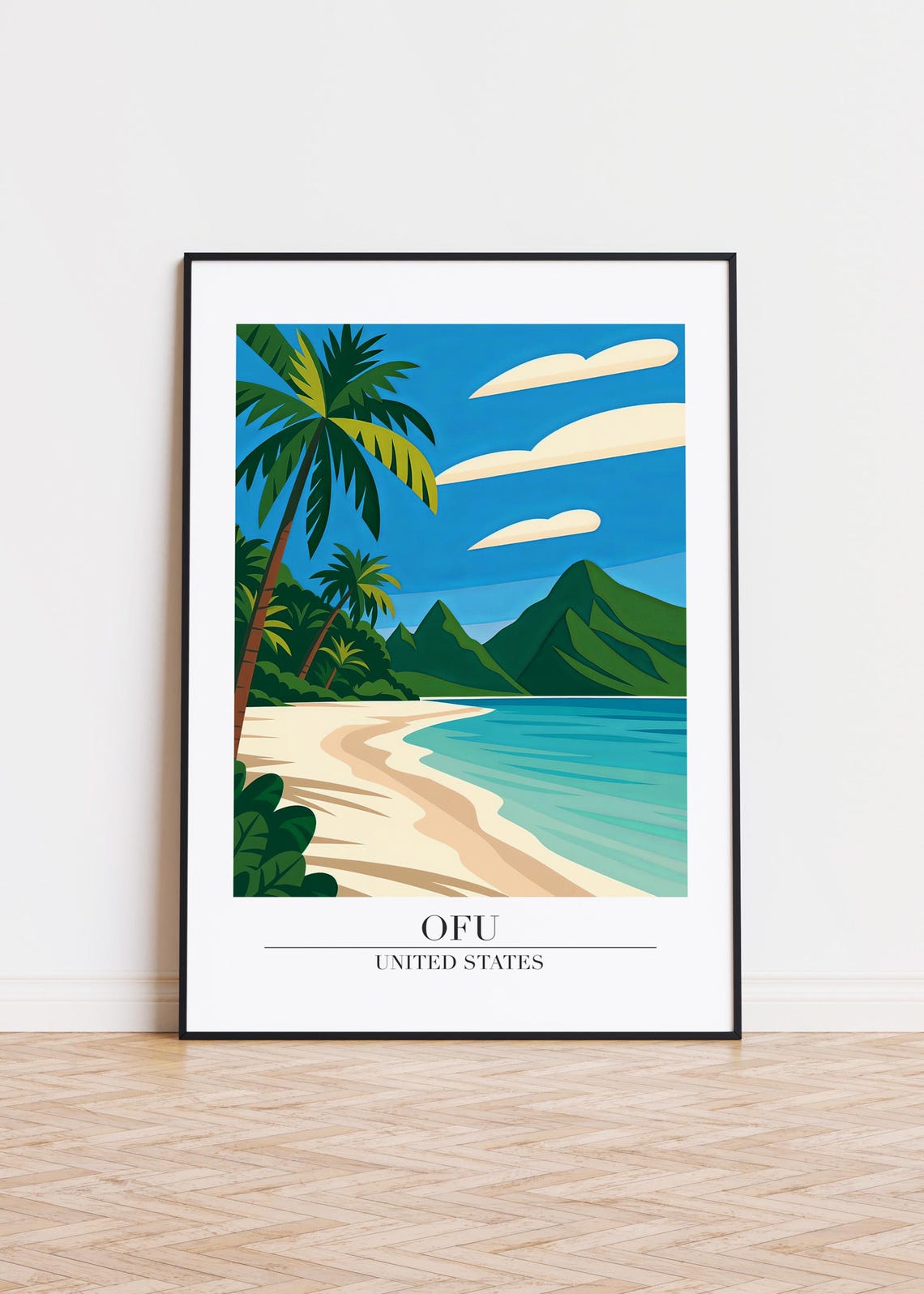 Ofu Illustration Art Print Modern City Poster