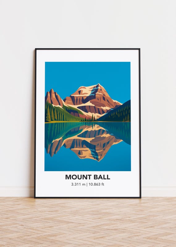 Mount Ball Poster Print Illustration Art Mountain