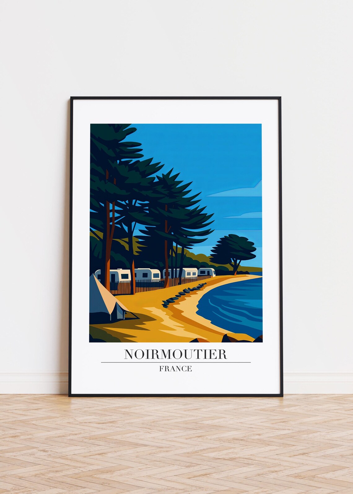 Noirmoutier France Minimalist Travel Poster