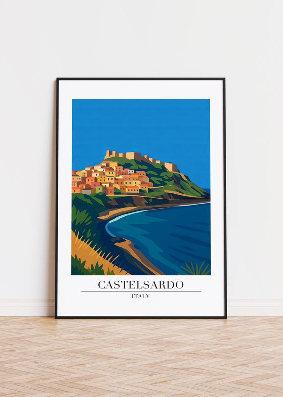 Castelsardo Italy Skyline Art Print