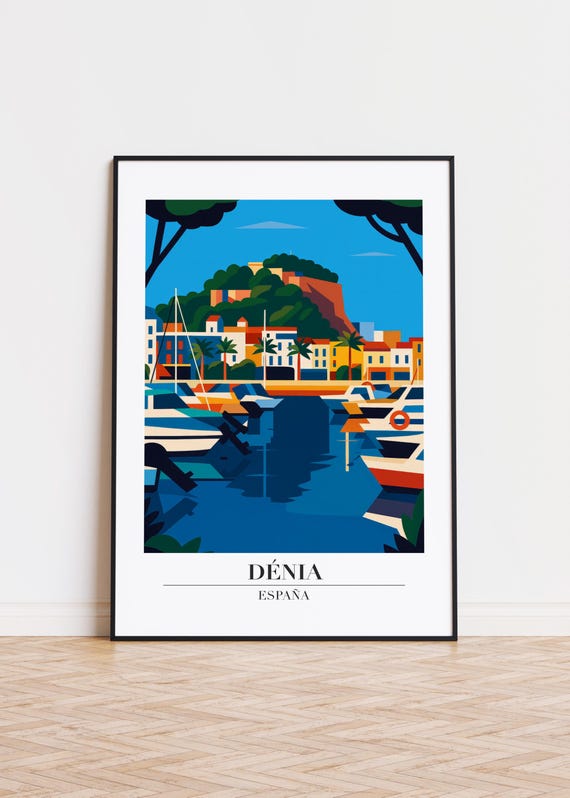 Dnia Spain Poster, Modern City Art Print
