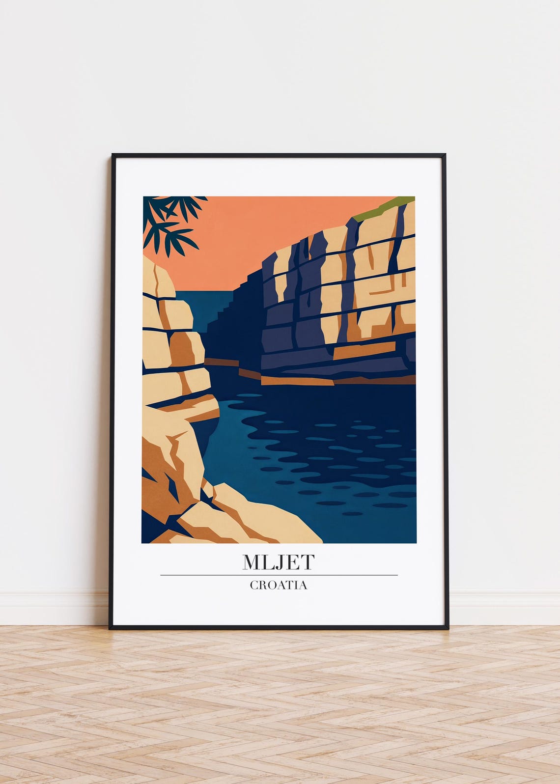 Mljet Croatia Modern Travel Poster