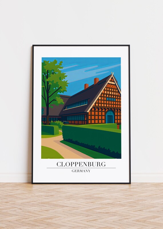 Cloppenburg Germany Poster Modern City Illustration Art