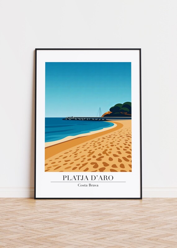 Platja Daro Spain Modern Travel Poster