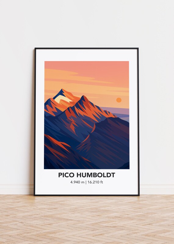 Pico Humboldt Print Modern Mountain Illustration Art