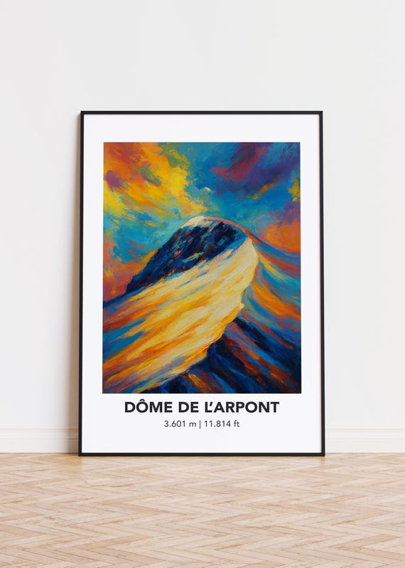 Dme De Larpont Poster Modern Mountain Art Print