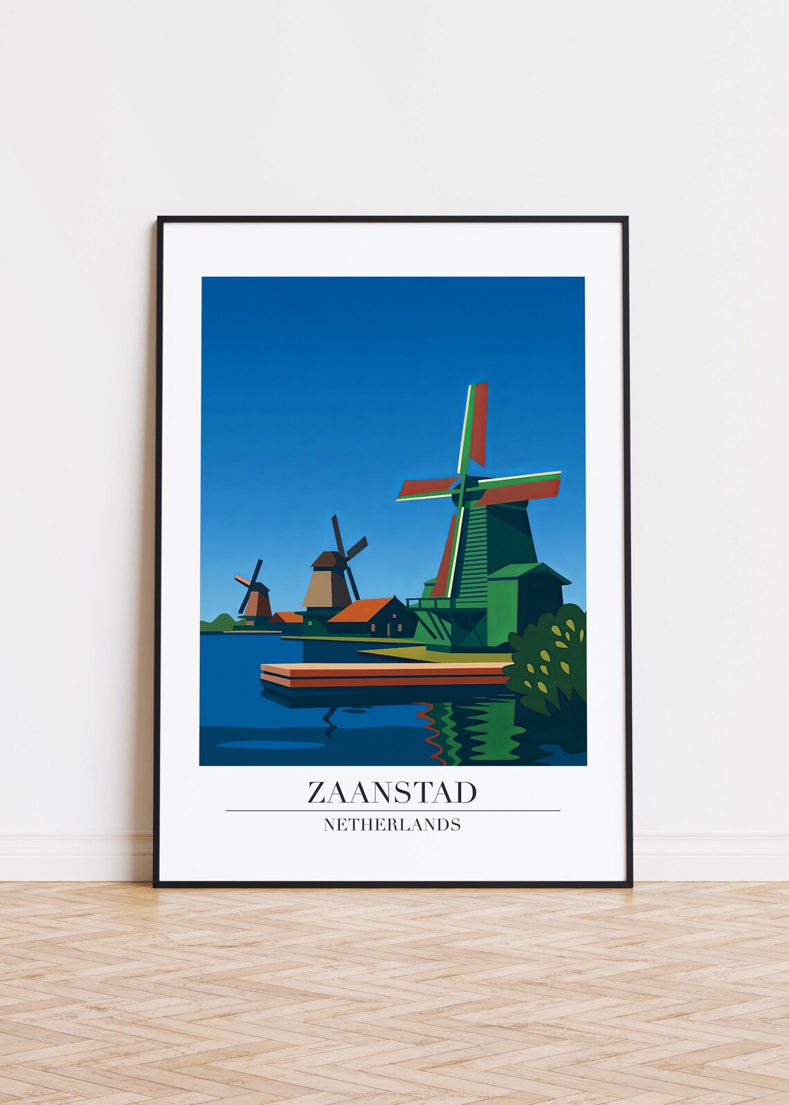 Zaanstad Cityscape - Modern Netherlands Poster Print