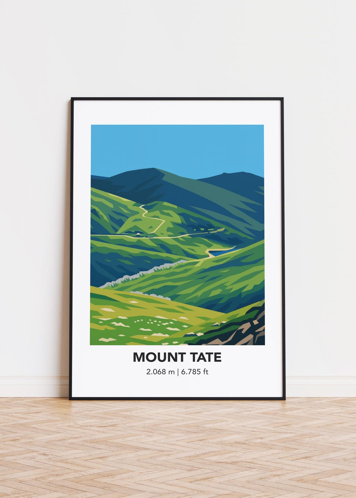 Mount Tate Minimalist Modern Art Poster