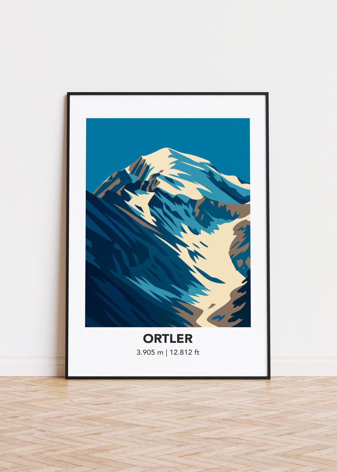 Ortler Mountain Art Print Minimalist Scandinavian Decor