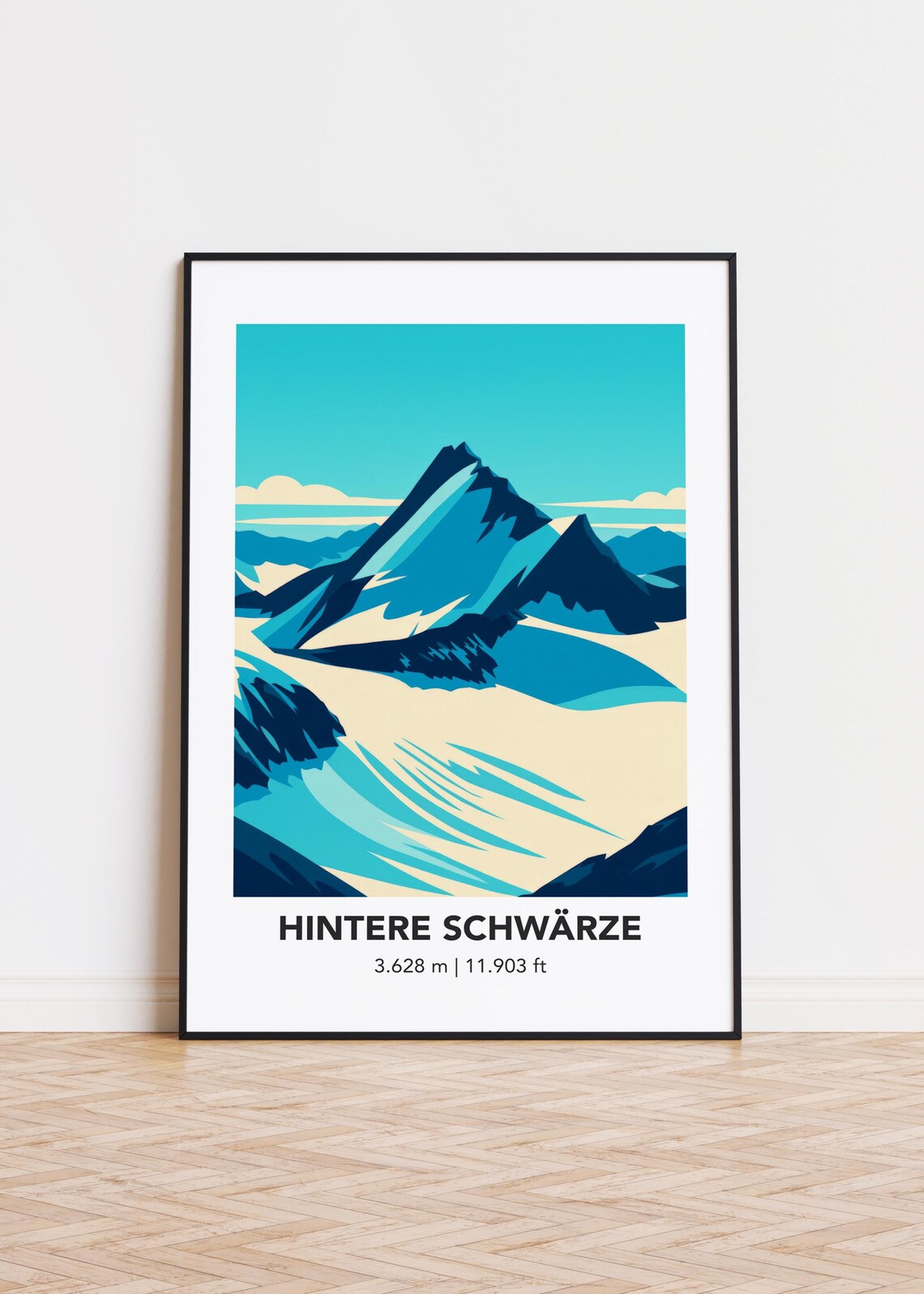 Hintere Schwrze Mountain, Minimalist Art Print