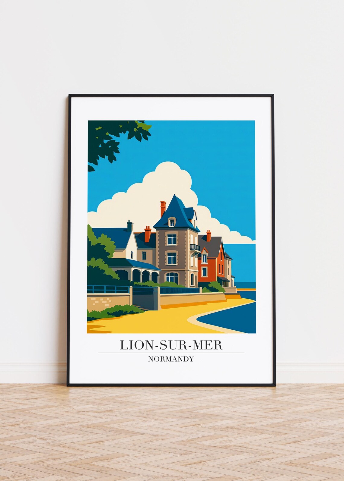 Lionsurmer France Skyline Silhouette, Poster Print