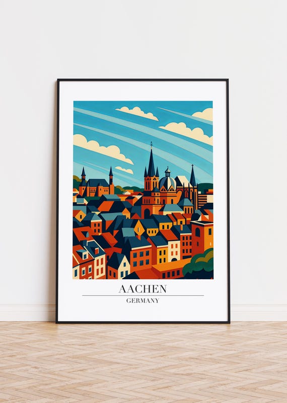Aachen Germany Poster City Skyline Art Print