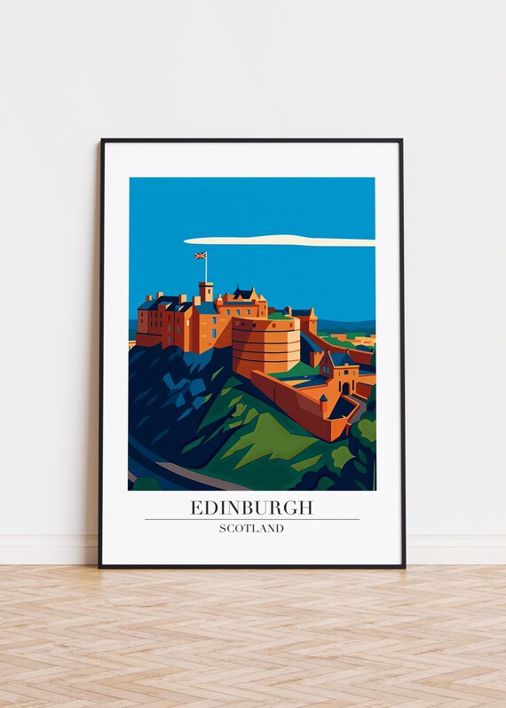 Edinburgh Illustration, Modern Scotland Art Print