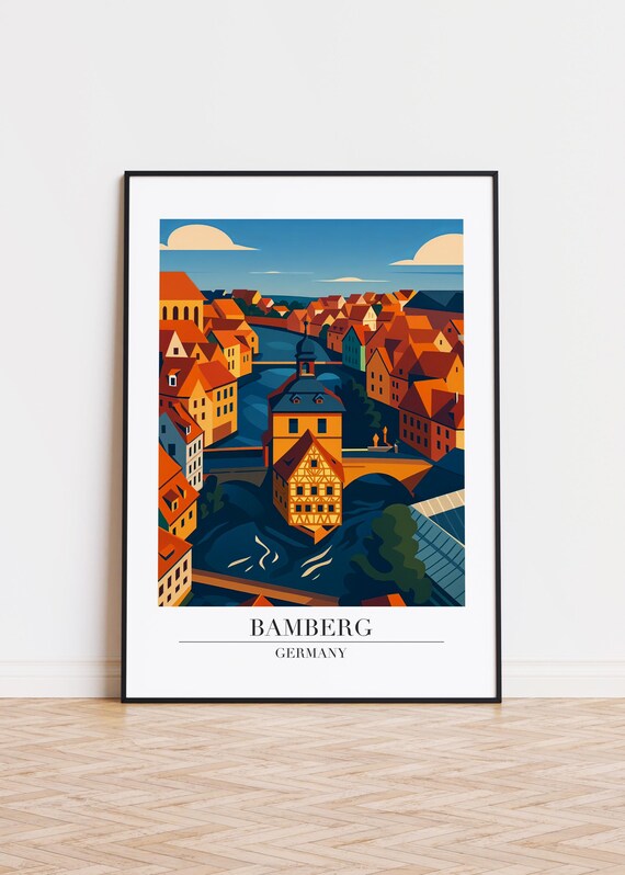 Bamberg Germany Poster City Illustration Art Print