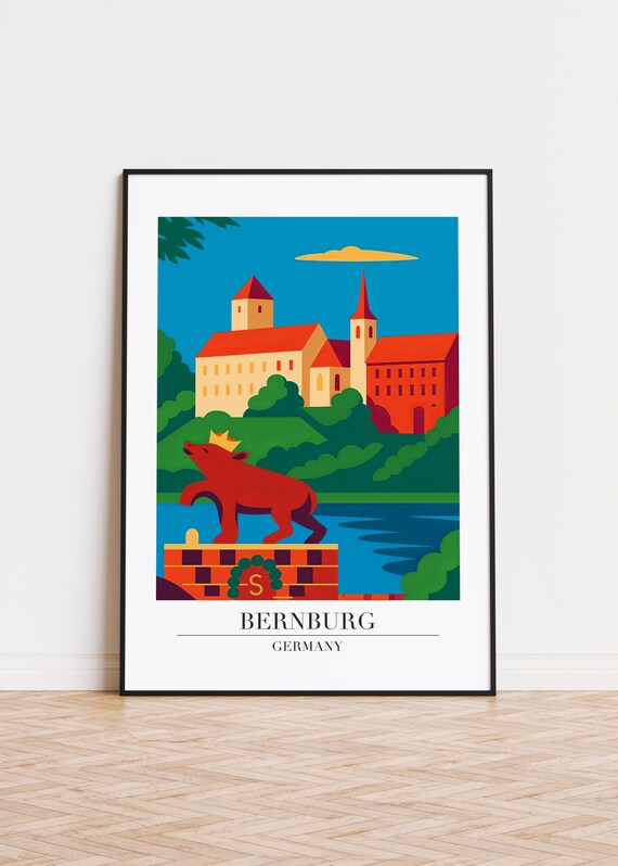 Bernburg Germany Poster City Illustration Art Print