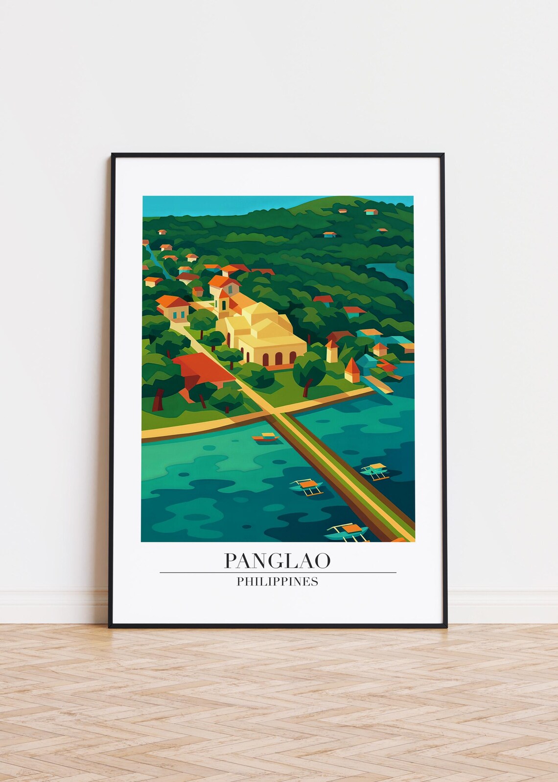 Panglao Philippines Modern Travel Poster