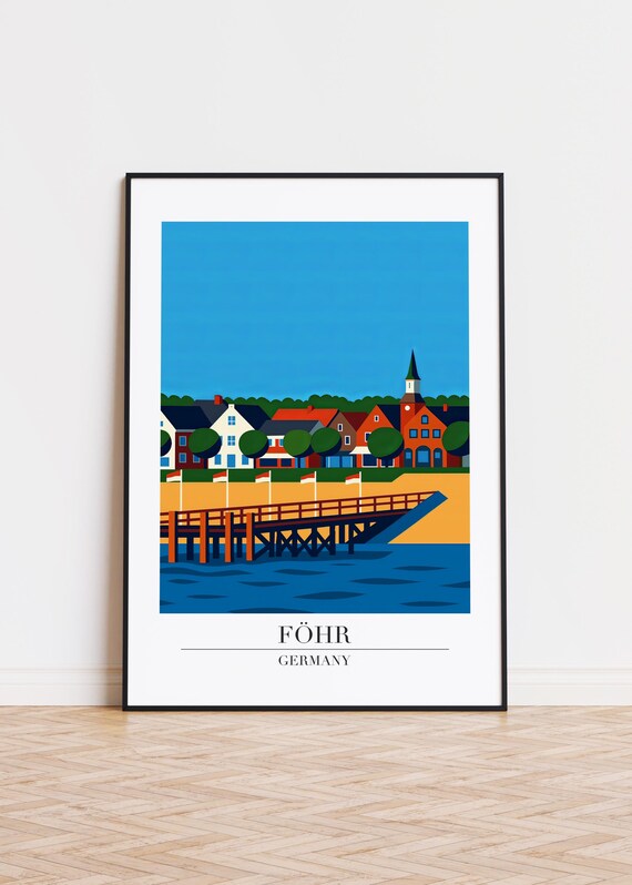 Fhr Germany Poster Modern Illustration Art Print