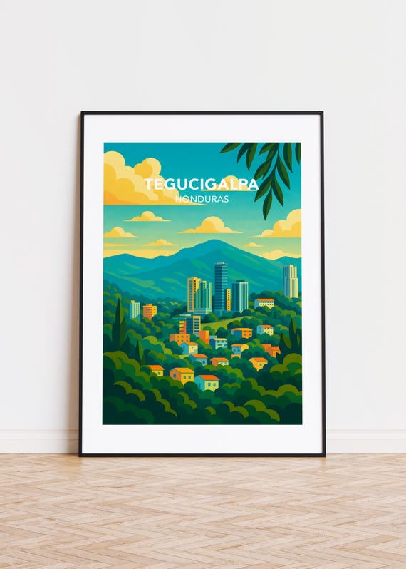 Tegucigalpa Honduras Poster Modern City Art Print