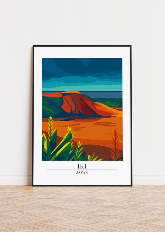 Iki Cityscape Poster Modern Minimalist Japan Art Print
