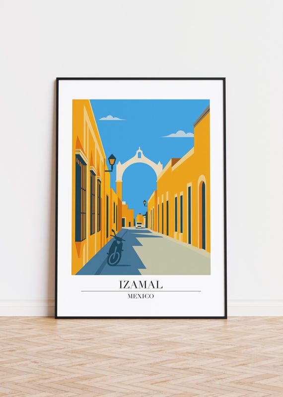 Izamal City Art Print Modern Minimalist Wall